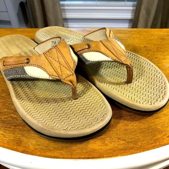 Aloha Island Leather Sandals Size 7 - Picture 1 of 10